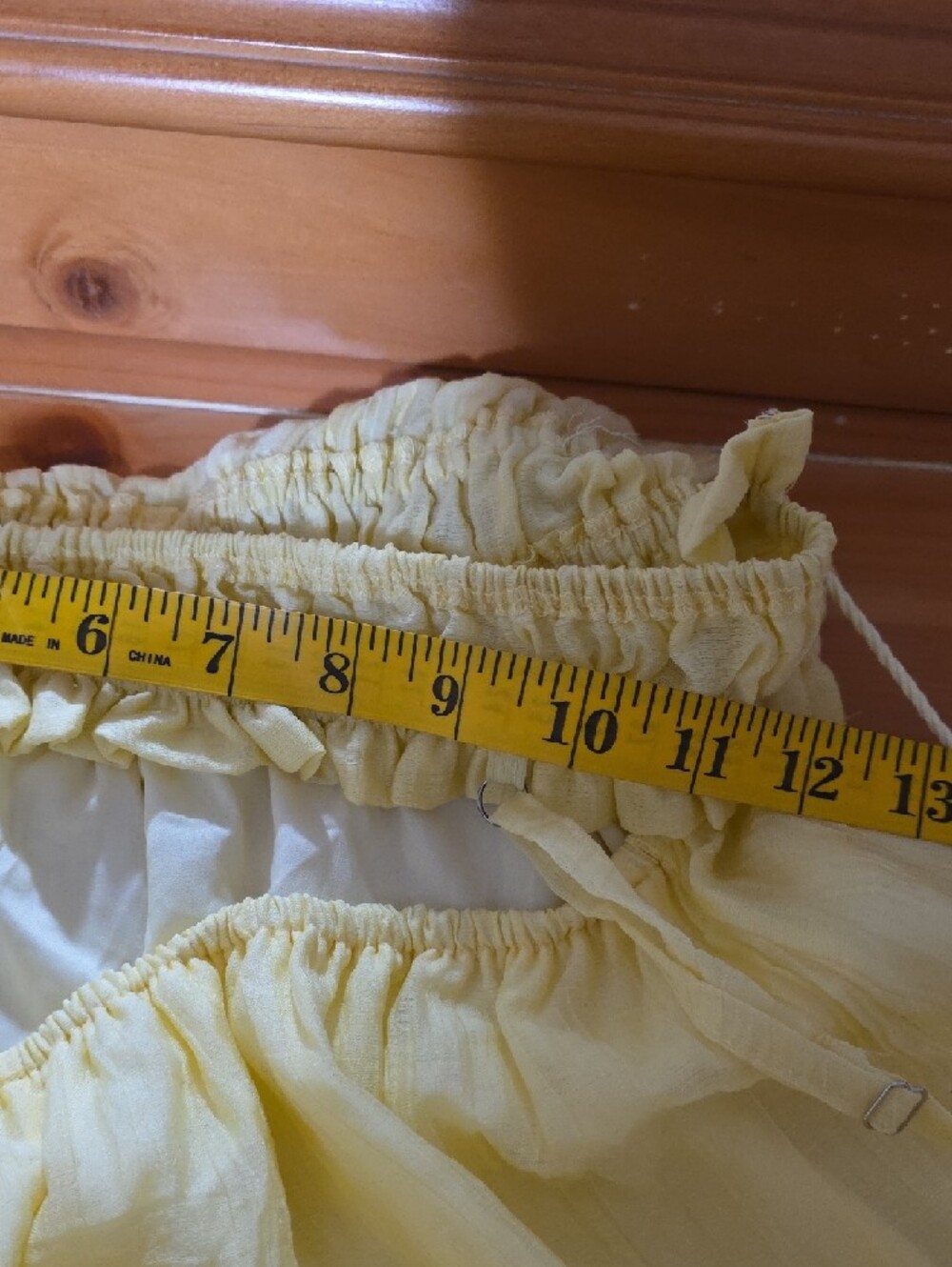 Yellow Tiered Maxi Sundress with Tassel Tie - Picture 9 of 10